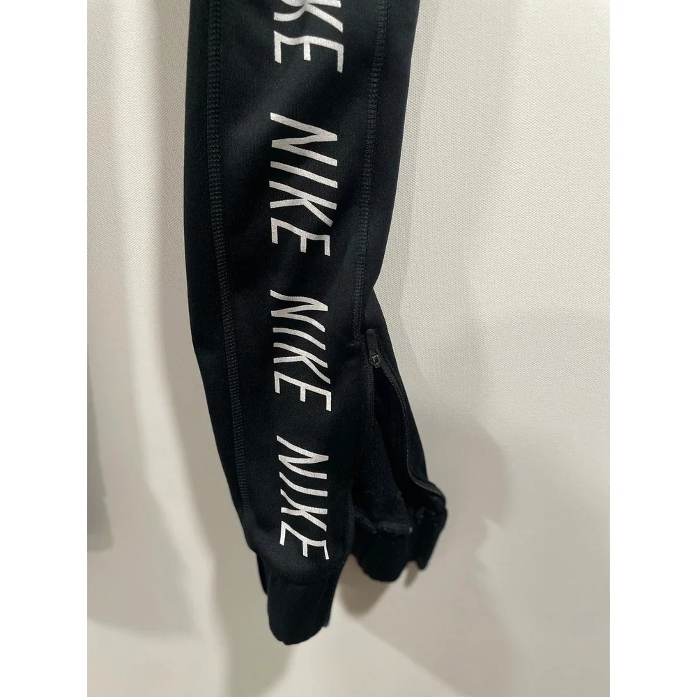Nike Dri-FIT Men Black Repeat Logo Tape Tapered Joggers Pants 856920 Small